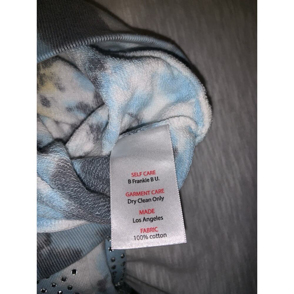 Frankie B. Los Angeles Hooded Jacket Multi Color Rhinestones size Medium - Picture 8 of 8